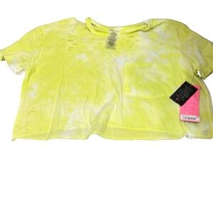 Betsey Johnson Yellow Tie-Dye Crop‎ Top